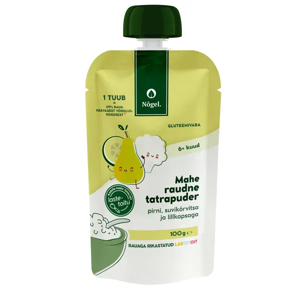 Tatrapuder pirni-suvikõrvitsa-lillkapsaga, rauaga Nogel öko 100g