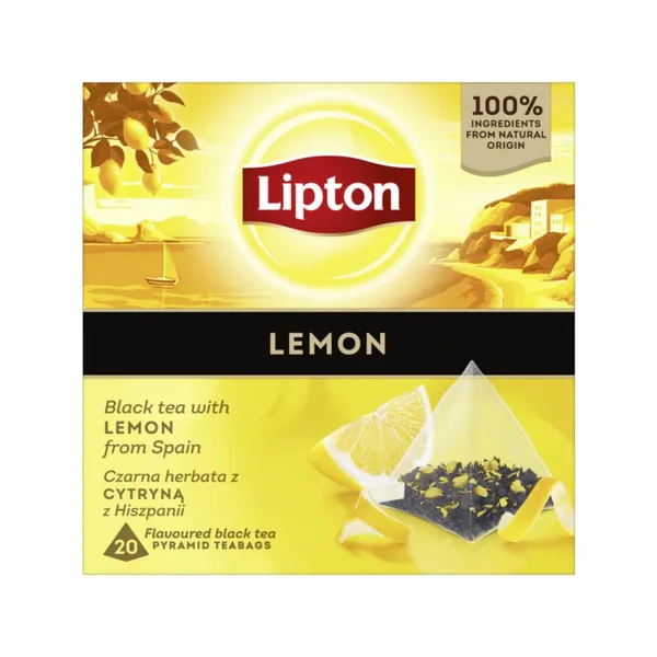Tee must sidruni Lipton 20pk