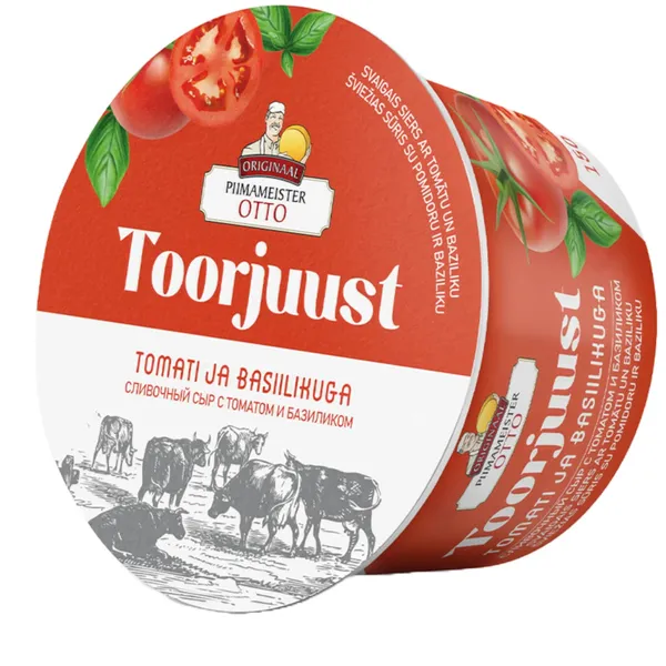 Toorjuust Piimameister Otto tomati ja basiilikuga 150g