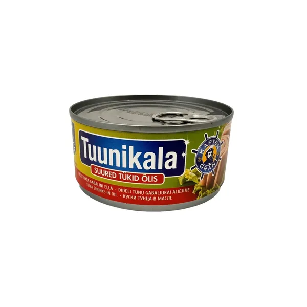 Tuunikala tükid õlis Kapten Grant MSC 185g/130g