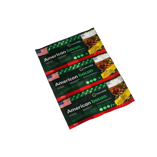 Bekons amerikāņu gaumē auksti kūpināts 3x150g