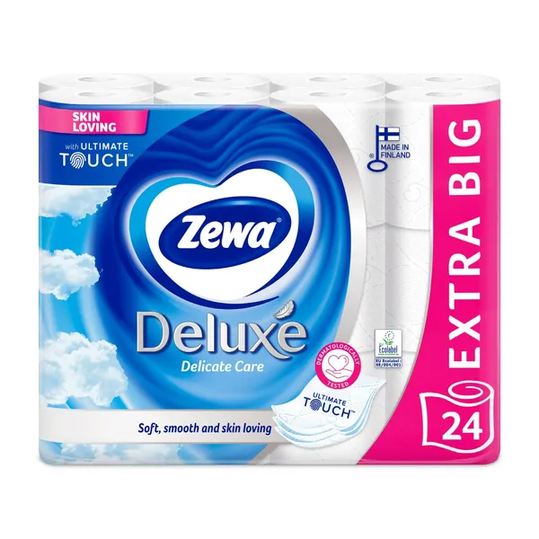 Tualetes pap. Zewa deluxe pure white 24r