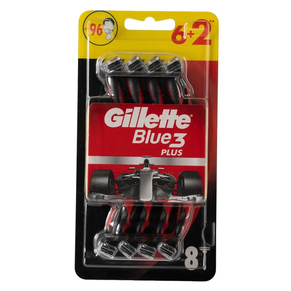 Ühekordsed raseerijad Gillette BLUE 3 Red 6+2tk