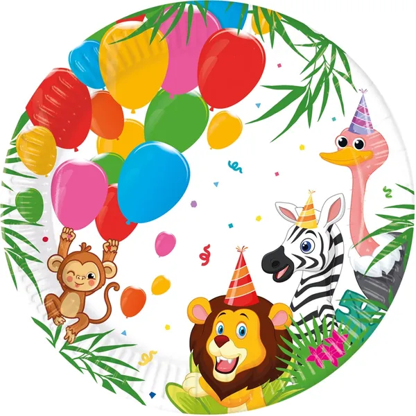 Ühekordne taldrik "Jungle" 23cm 8tk