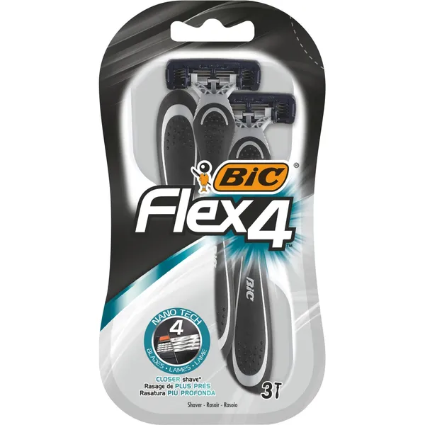 Ühekordsed raseerijad 4-teraga Bic Comfort Flex 4 meestele 3tk