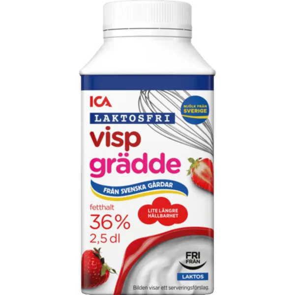 Sald. Krējums ICA bez laktozes 35% 250ml