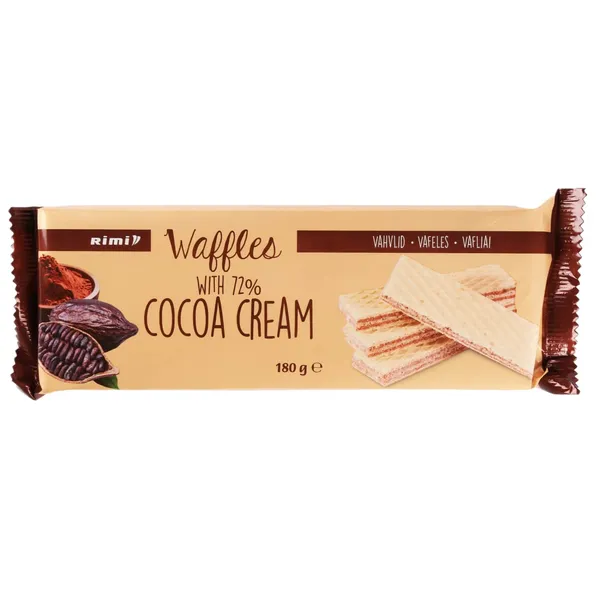 Vahvlid kakaokreemiga Rimi 180g