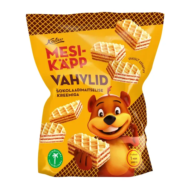 Vahvlid šokolaadimaitselise kreemiga Mesikäpp 250g