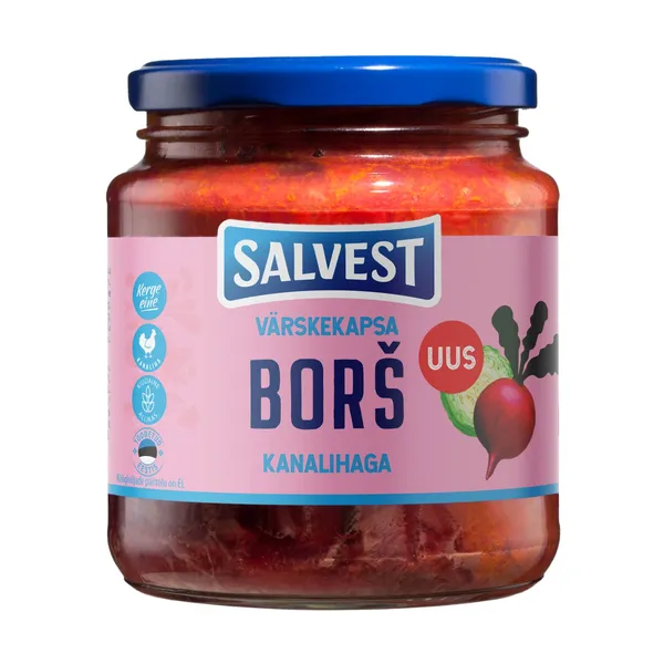 Värskekapsaborš kanalihaga SALVEST 530g