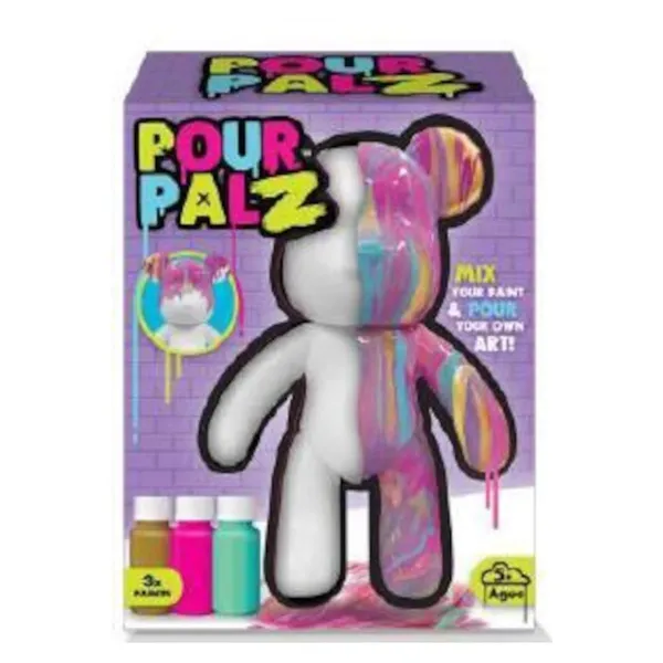 Rotaļu krāsojamais lācis Pour Palz AW25