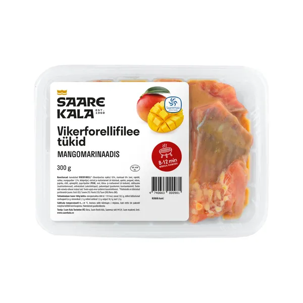 Vikerforellifilee tükid mangomarinaadis Saare Kala 300g