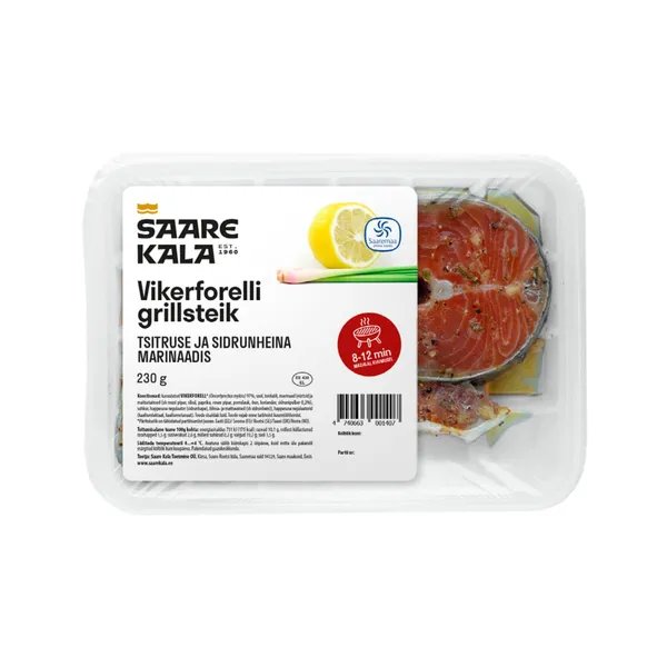 Vikerforelli grillsteik tsitruse-ja sidrunheina marinaadis Saare Kala 230g