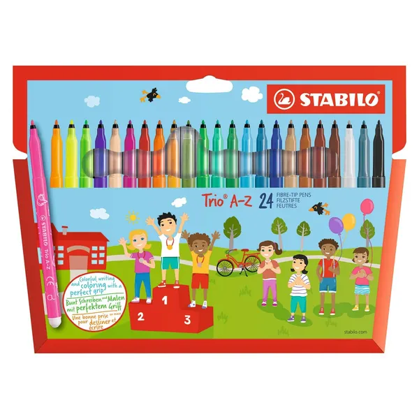 Flomāsteri Stabilo TrioA-Z 24 krāsas