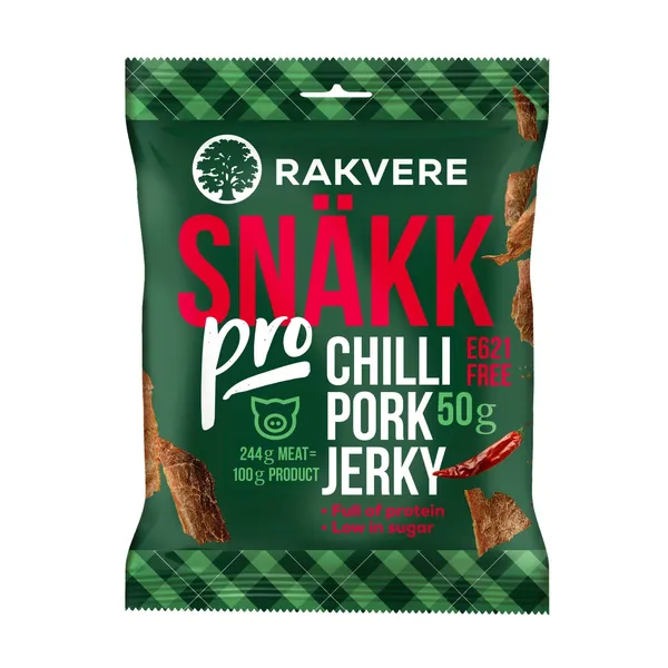 Vinnutatud sealihasnäkid vürtsikad Snäkk pro Rakvere 50g