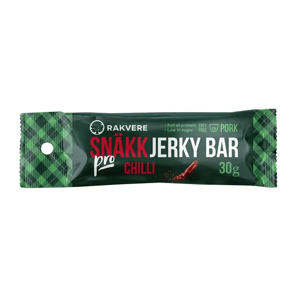 Vinnutatud sealihasnäkk Snäkk pro Chilli jerky bar Rakvere 30g