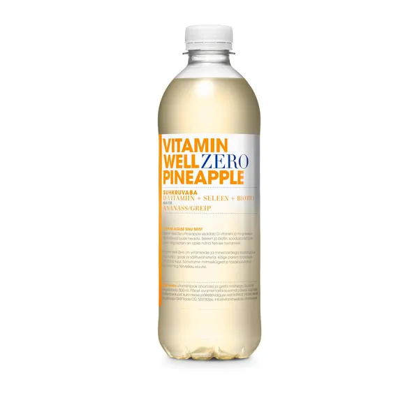 Vitaminiinijook ananassi magusainetega Vitamin Well Zero 0,5l