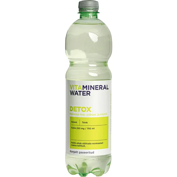 Vitamiinijook rohelise tee, sidruni ja mündi maitsega Vitamineral Detox 0,75l