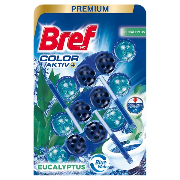 WC puhastusvahend Bref Blue Aktiv Eucalyptus 3x50g