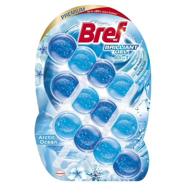 WC-värskendaja BREF BRILLIANT GEL ARCTIC OCEAN 3X42g