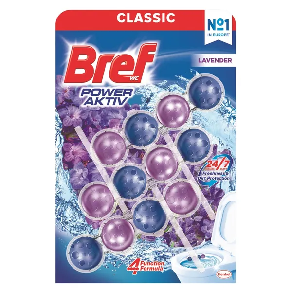 WC värskendaja BREF Power Active Lavendel 3x50g