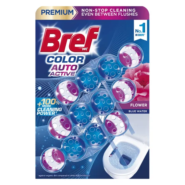 WC värskendaja Color Auto Active Flower 3X50g, BREF, 150 g
