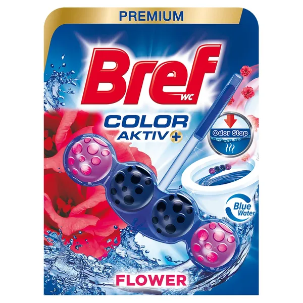 Wc-värskendaja Bref Power Active Blue Fresh Flowers 50g