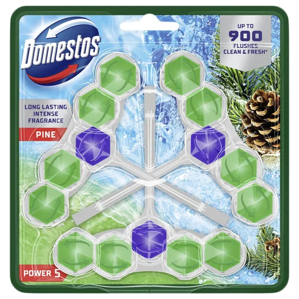 WC-värskendaja Domestos Trio Power Pine 3x50g