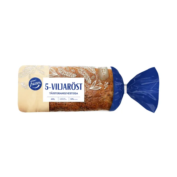 5-viljaröst täisterahelvestega, FAZER, 450 g