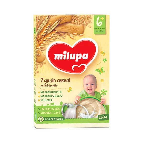 7-viljapuder küpsistega, 6K+, MILUPA, 250 g