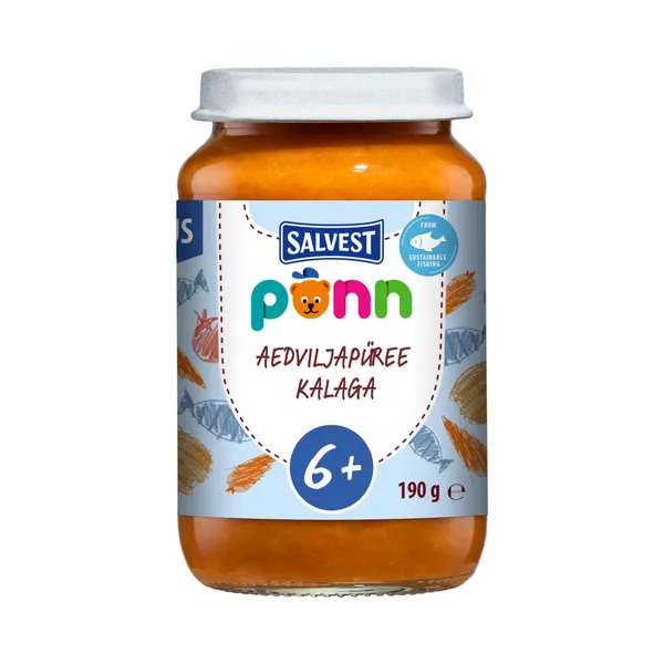 Aedviljapüree kalaga 6+, PÕNN, 190 g
