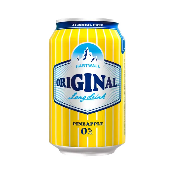 Alkoholivaba Long Drink ananassimaitseline, HARTWALL, 330 ml