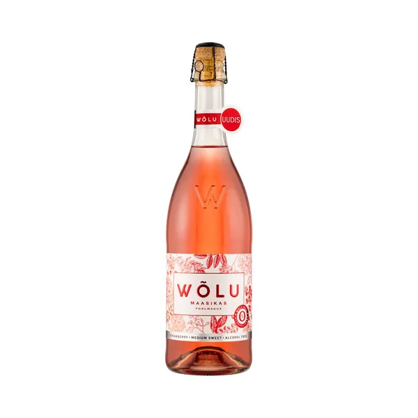 Alkoholivaba vahutav maasikas, WÕLU, 750 ml