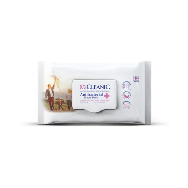 Antibakteriaalsed salvrätikud, CLEANIC, 40 tk