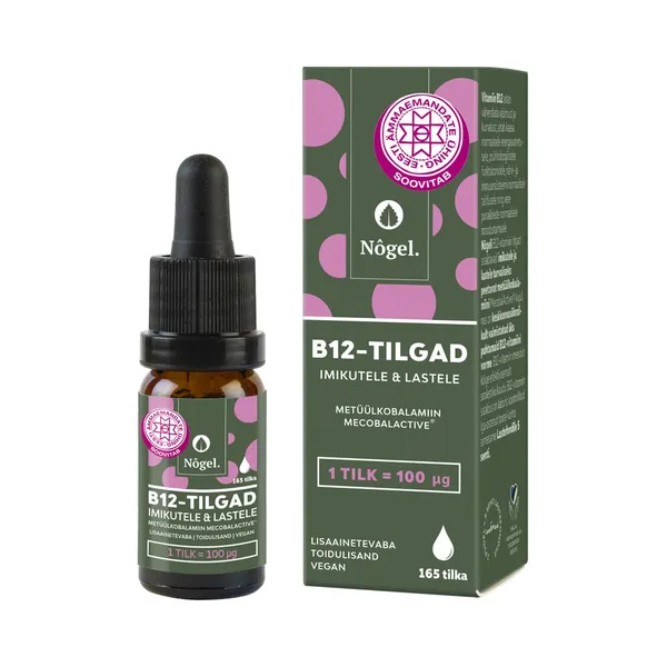 B12-tilgad imikutele ja lastele, metüülkobalamiin, 100 µg, NÔGEL, 10 ml