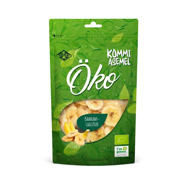 Banaanilaastud ÖKO, KOMMI ASEMEL, 100 g