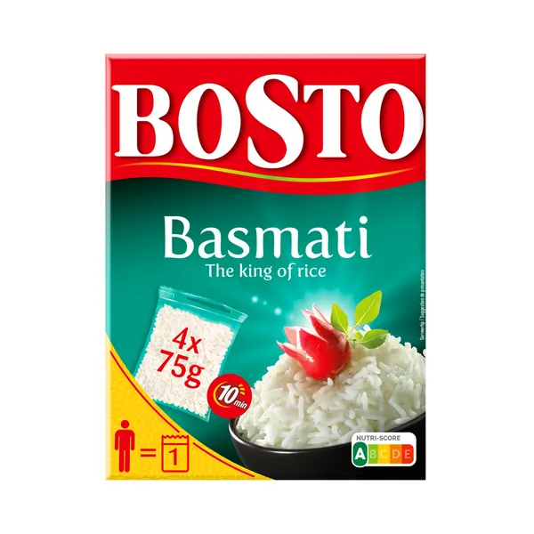 Basmati riis 4 x 75 g, BOSTO, 300 g