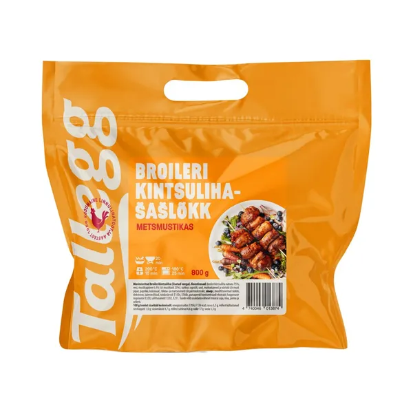 Broileri kintsulihašašlõkk metsmustikas, TALLEGG, 800 g