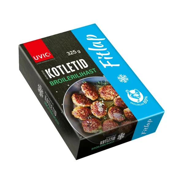 Broilerilihast kotletid kaerakliidega, UVIC/FITLAP, 325 g
