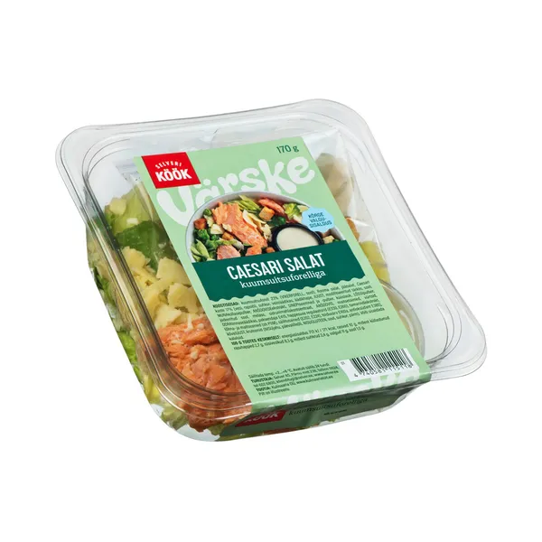 Caesari salat kuumsuitsuforelliga, SELVERI KÖÖK, 170 g