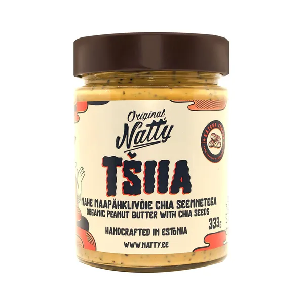 Chia Seemnetega mahe maapähklivõie, NATTY ORIGINAL, 333g