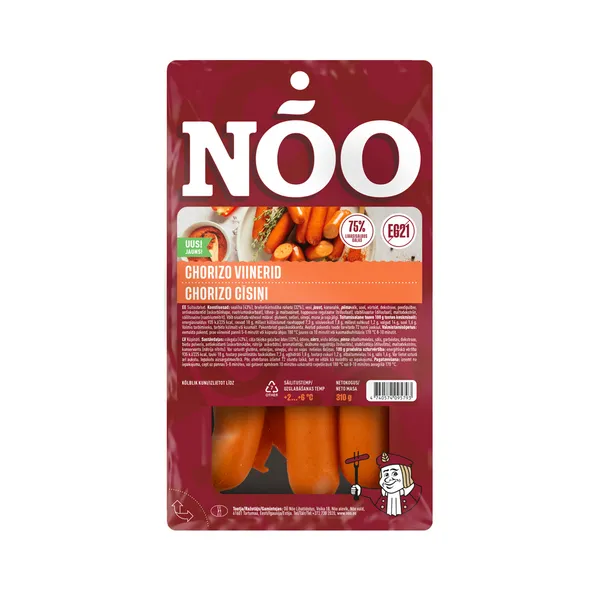 Chorizo viinerid juustuga Nõo 310g