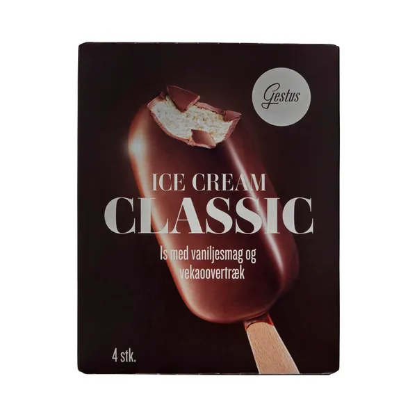 Classic vanillijäätis kakaoglasuuris 4x70g, GESTUS, 280 g