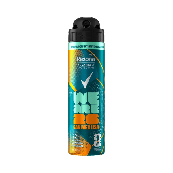 Deodorant Advanced 72h Passion meestele FIFA, REXONA, 150ml