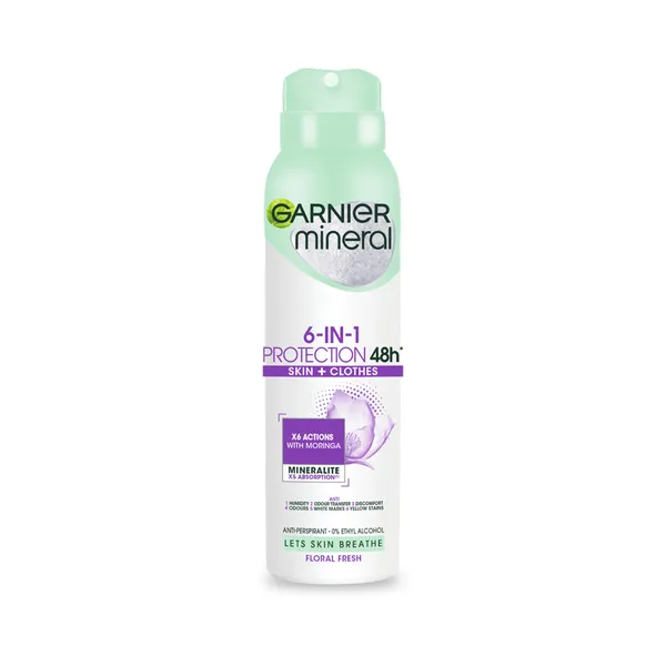 Deodorant Floral Fresh Protection 6 naistele, GARNIER, 150 ml