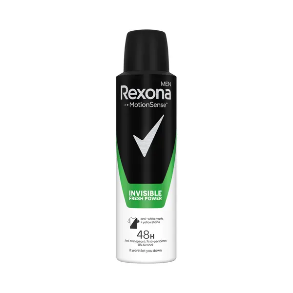Deodorant Invisible Fresh Power meestele, REXONA, 150 ml