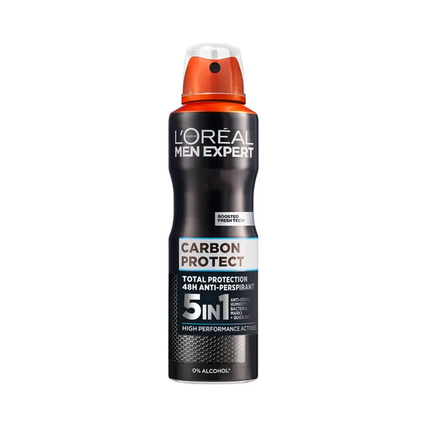 Deodorant Men Expert Carbon, L'OREAL PARIS, 150 ml