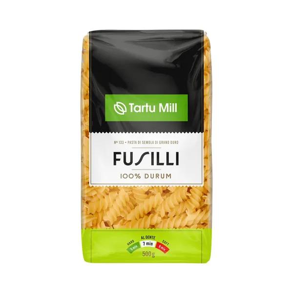 Durumnisujahupasta Fusilli, TARTU MILL, 500 g