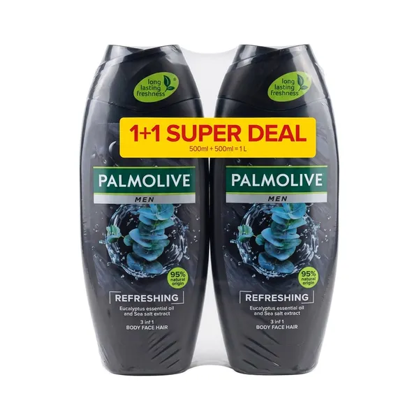 Dušigeel for Men Refreshing 2-pakk, PALMOLIVE, 2x500ml