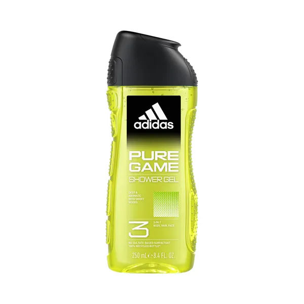 Dušigeel Pure Game 3in1 meeste, ADIDAS, 250ml