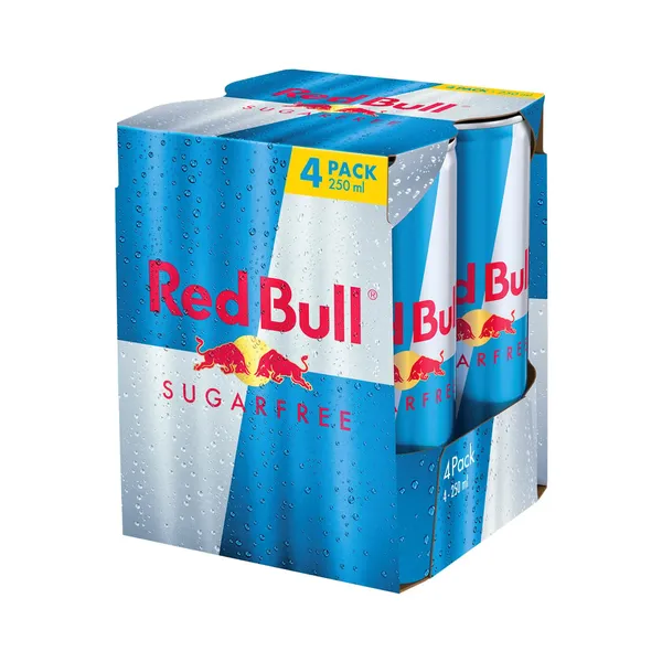 Energiajook Red Bull 4-pakk suhkruvaba magusainetega, RED BULL, 4 x 250ml